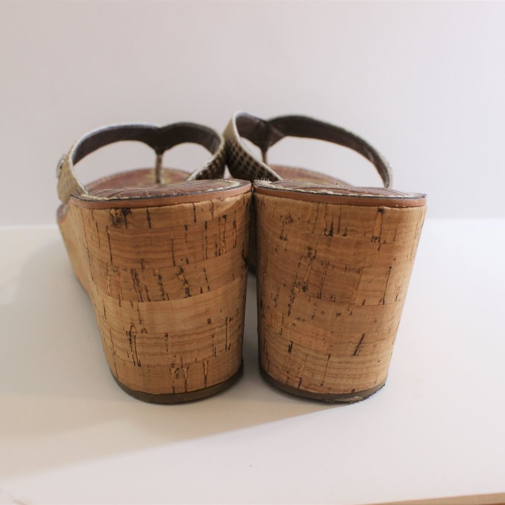 Sam Edelman Suede Gold Python Print Wedge - image 4